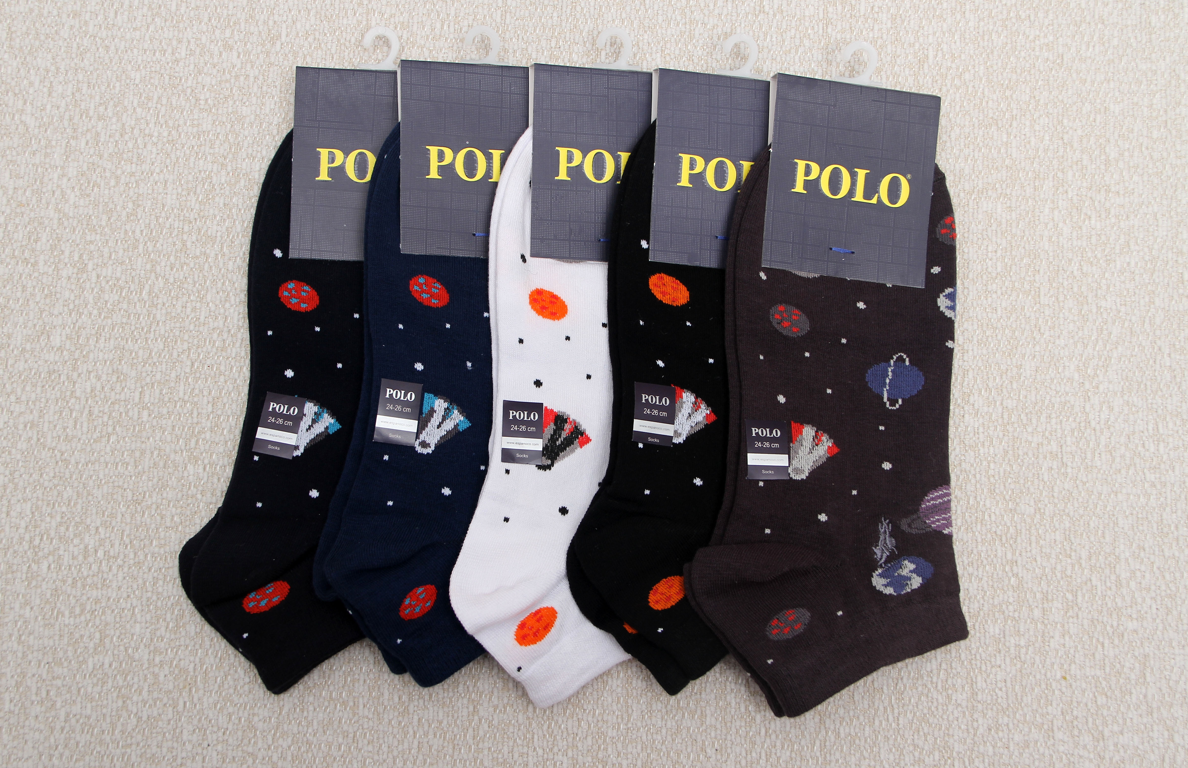 جوراب مردانه مچی  برند POLO طرح کهکشان