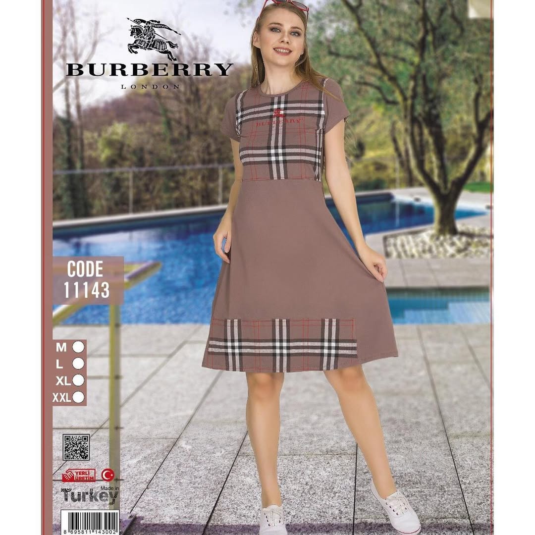 پیراهن نخی اسپرت burberry