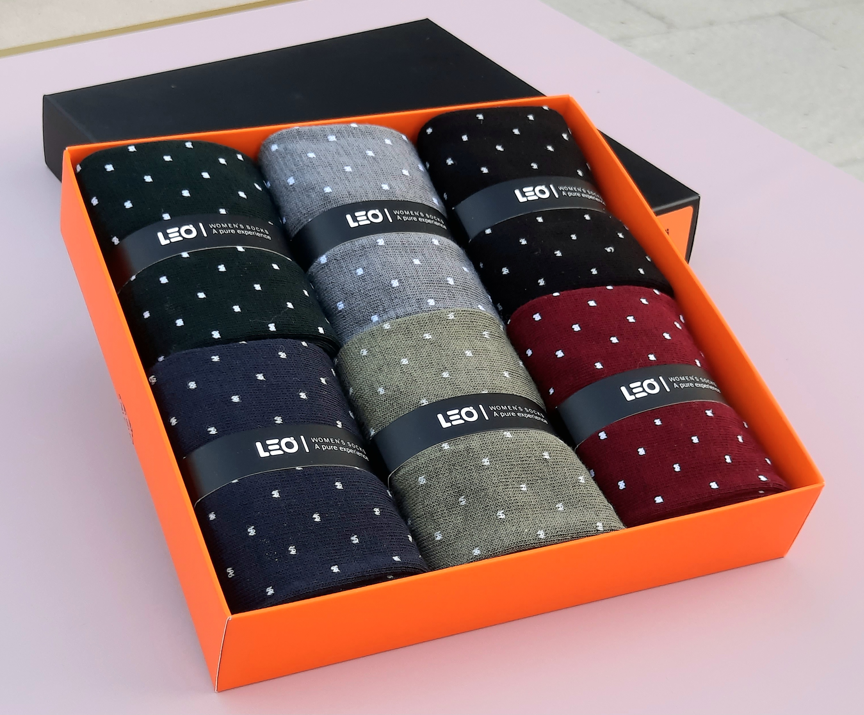 جوراب زنانه نیم ساق پک 6 تایی کد 510