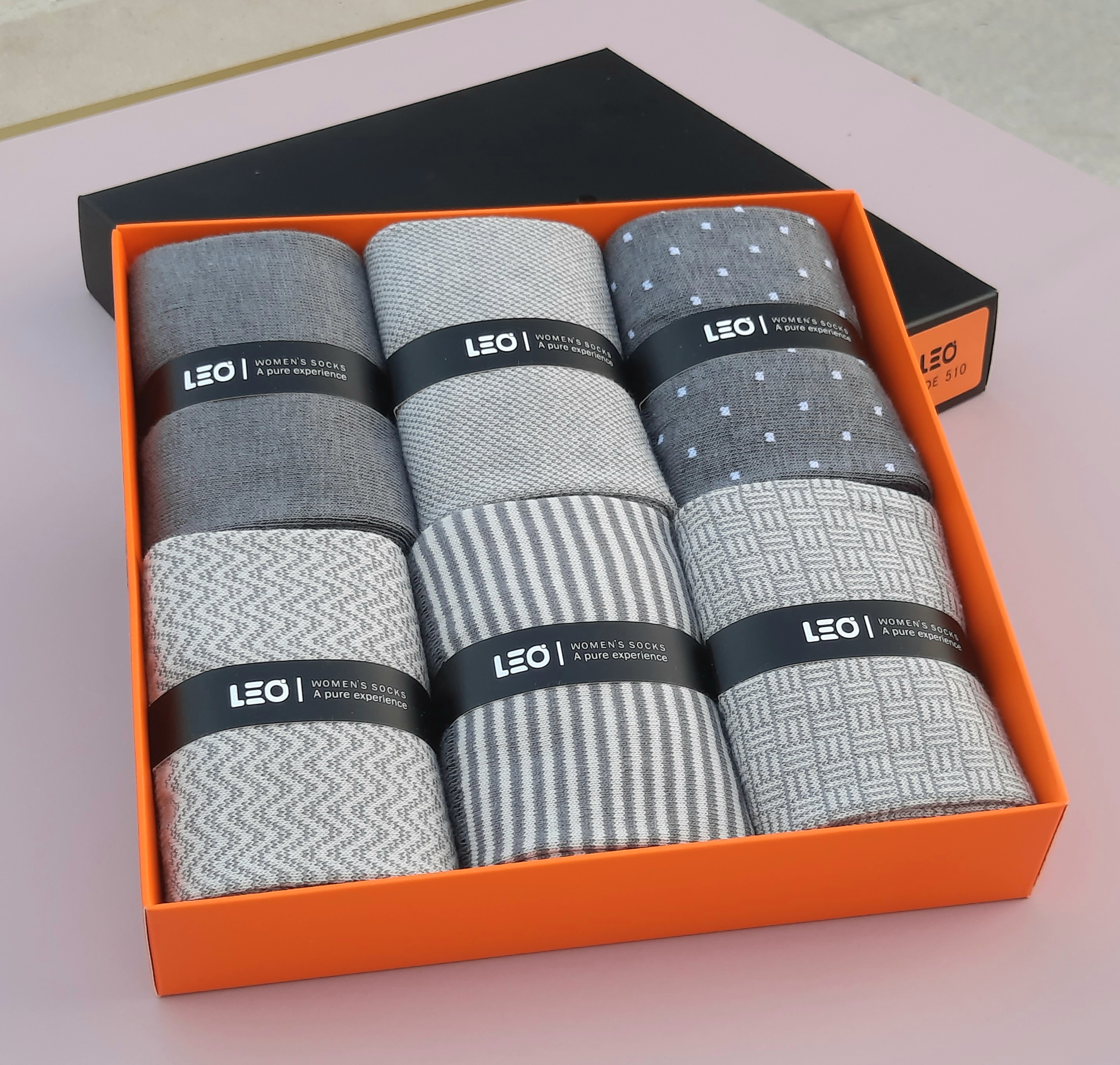 جوراب زنانه نیم ساق پک 6 تایی کد 513